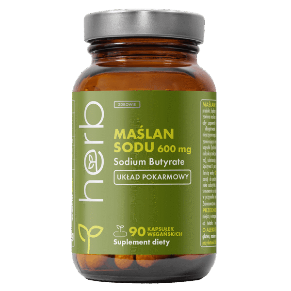 Maślan Sodu 600 mg - 90 vege kaps.