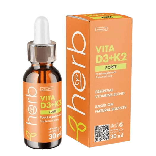 Witamina D3+K2 Forte w kroplach - 30 ml