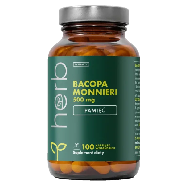 Bacopa Monnieri 500 mg- 100 vege kaps.