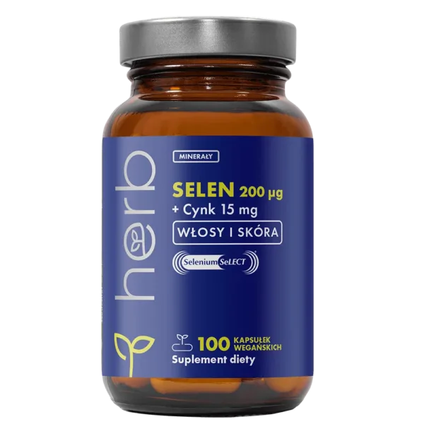 Selen 200 μg + Cynk 15 mg - 100 vege kaps.
