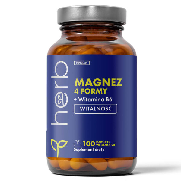 Magnez 4 Formy + B6 - 100 vege kaps.