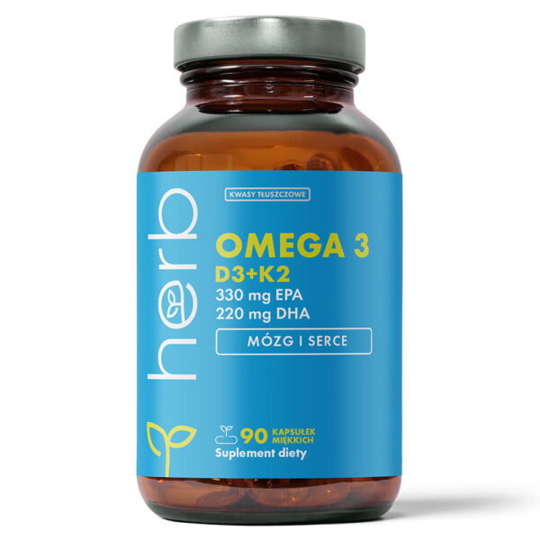 Omega 3 D3+K2 - 90 kaps. miękkich