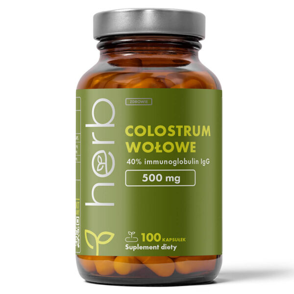 Colostrum Wołowe 500 mg - 100 kaps.